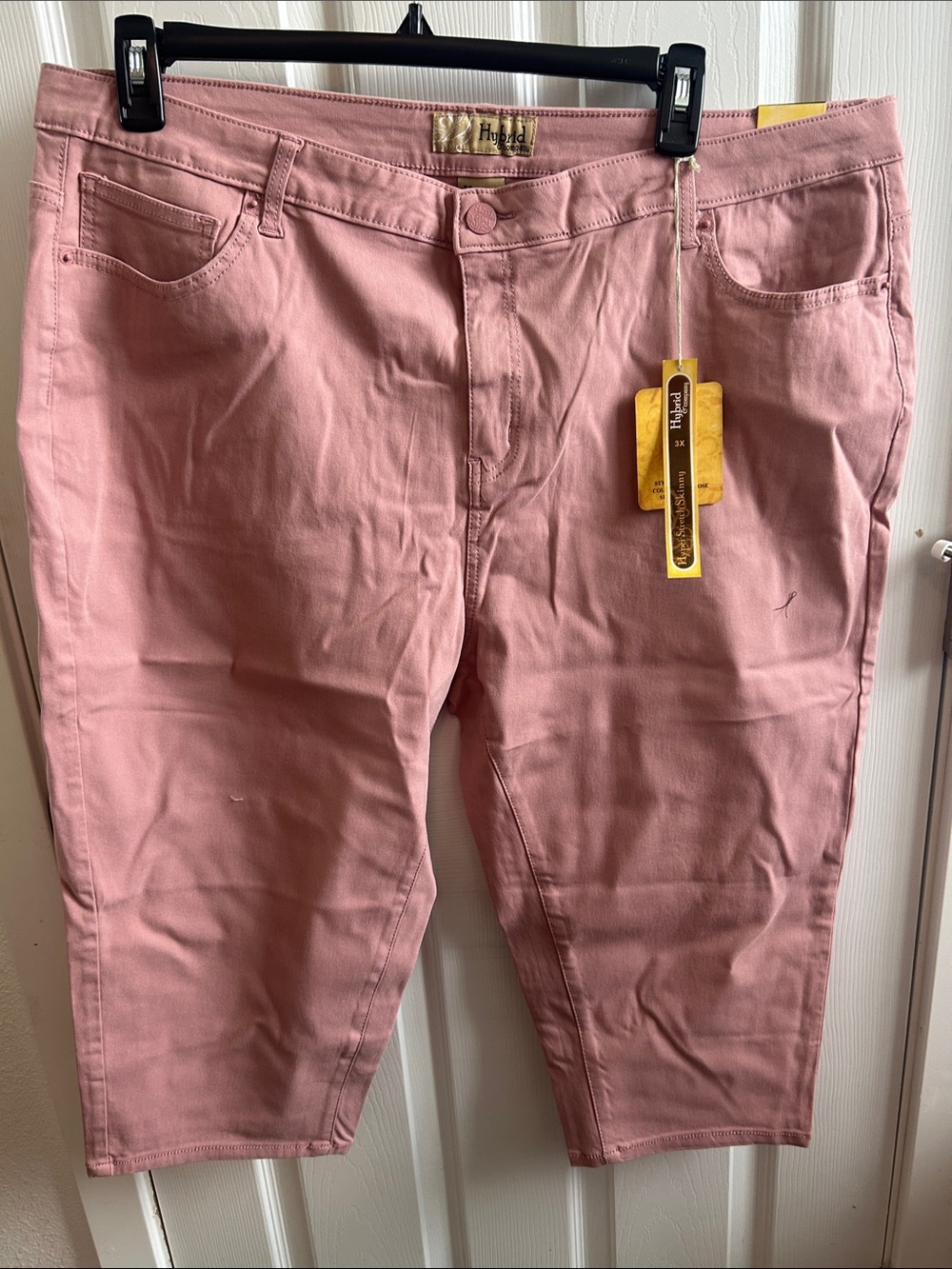3X Hybrid & company Dusty Rose Hyper Stretch Skinny Jeans